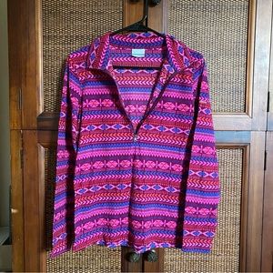Patterned Columbia Fleece Quarter Zip